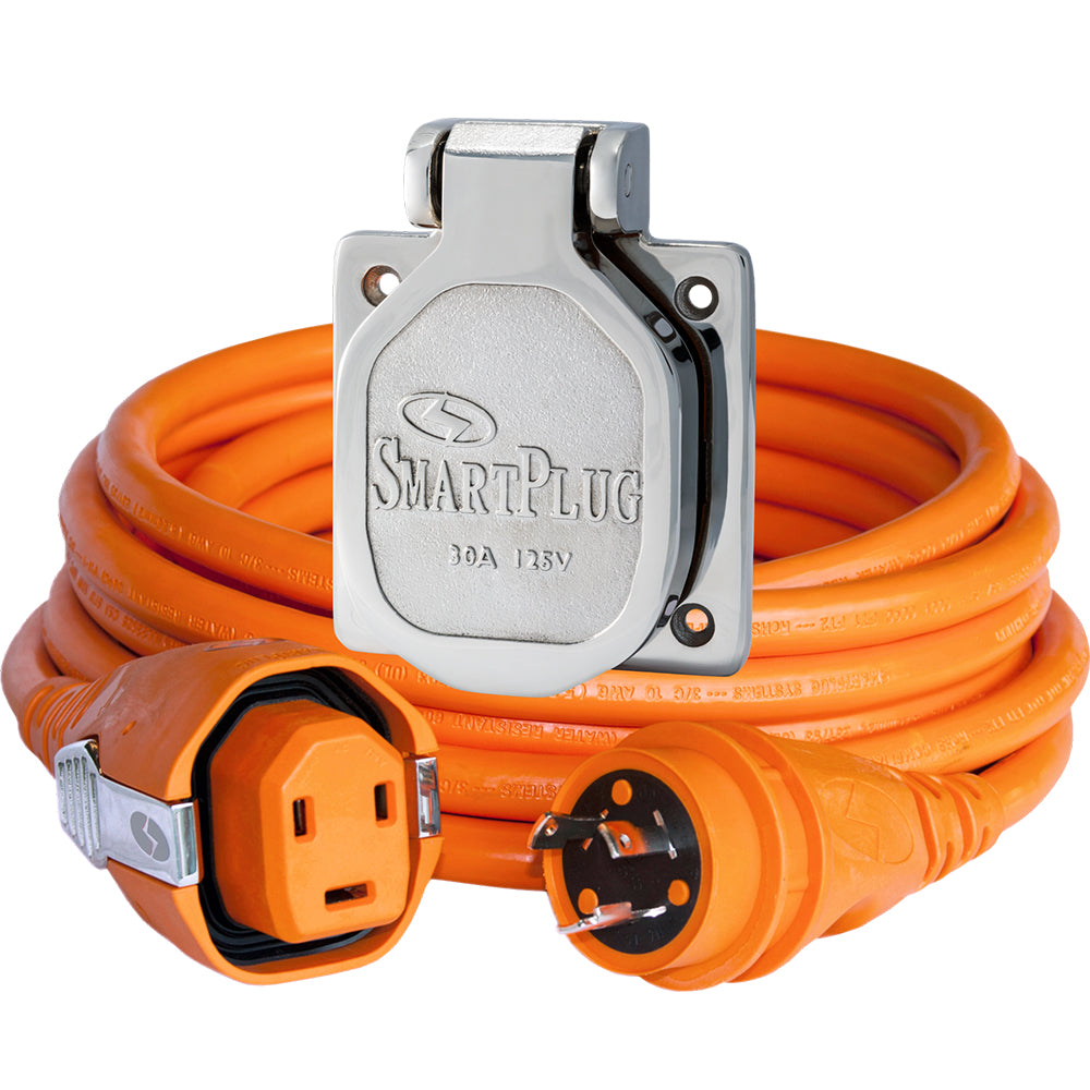 SmartPlug 30 AMP Dual Configuration Cordset  Stainless Steel Inlet Combo - 50 [C30503BM30NT] - Sea & Tech Outfitters Florida, LLC