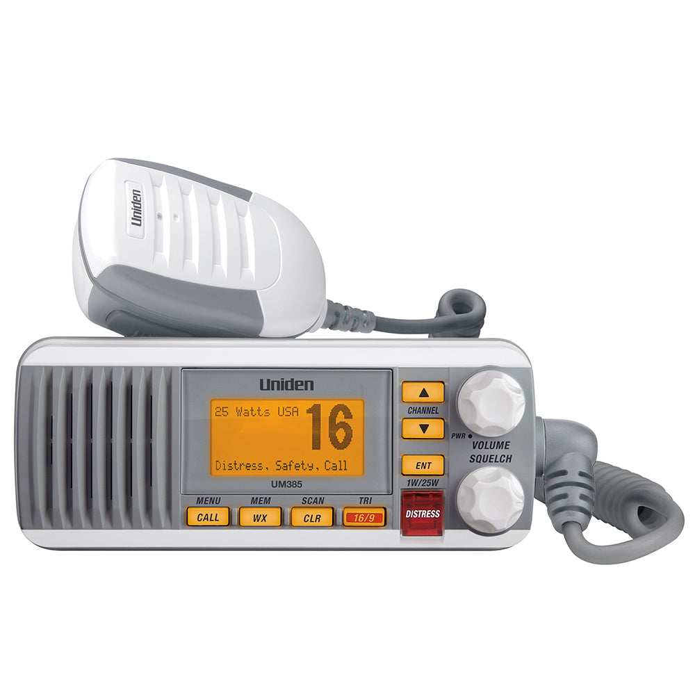 Uniden UM385 Fixed Mount VHF Radio - White [UM385] - Sea & Tech Outfitters Florida, LLC