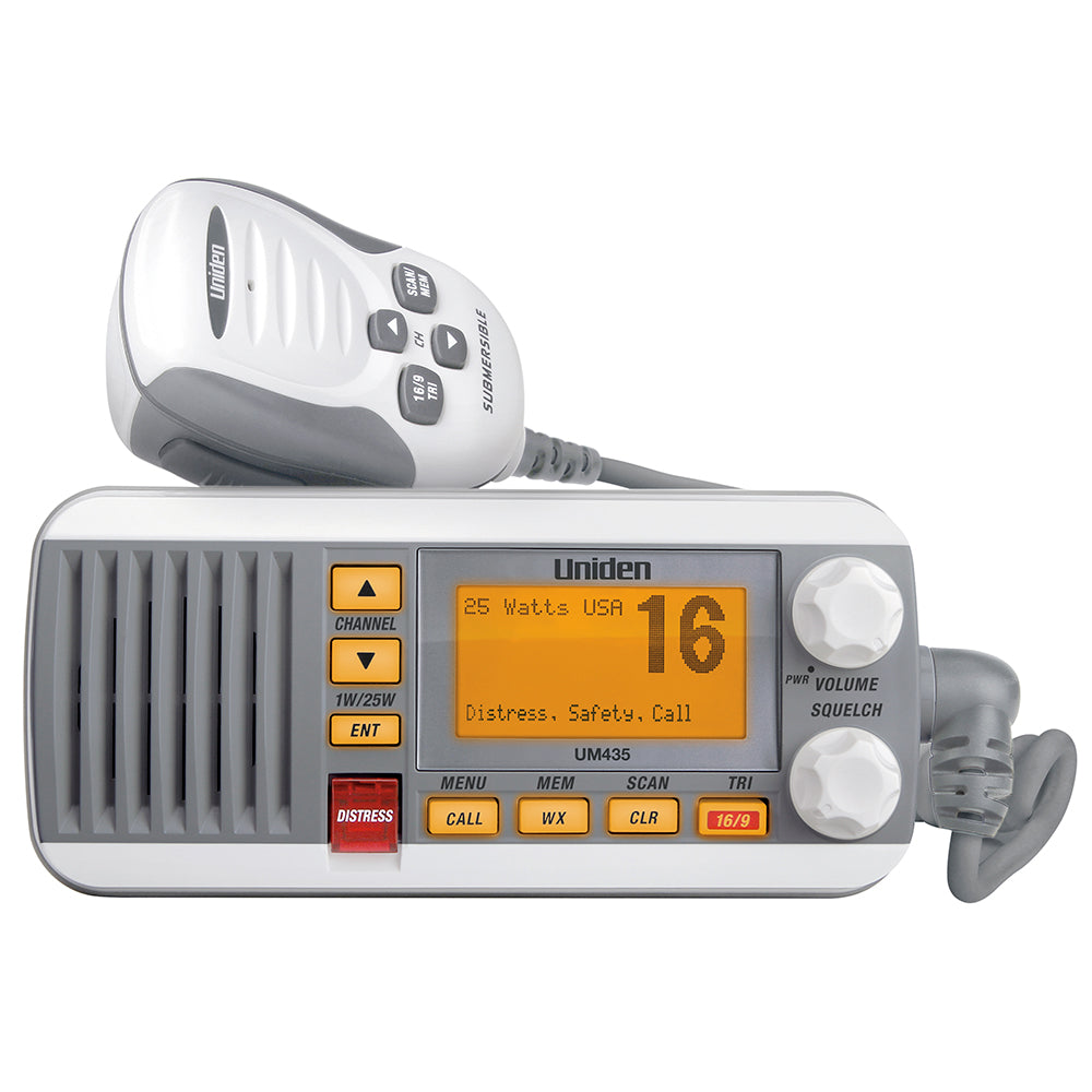 Uniden UM435 Fixed Mount VHF Radio - White [UM435] - Sea & Tech Outfitters Florida, LLC