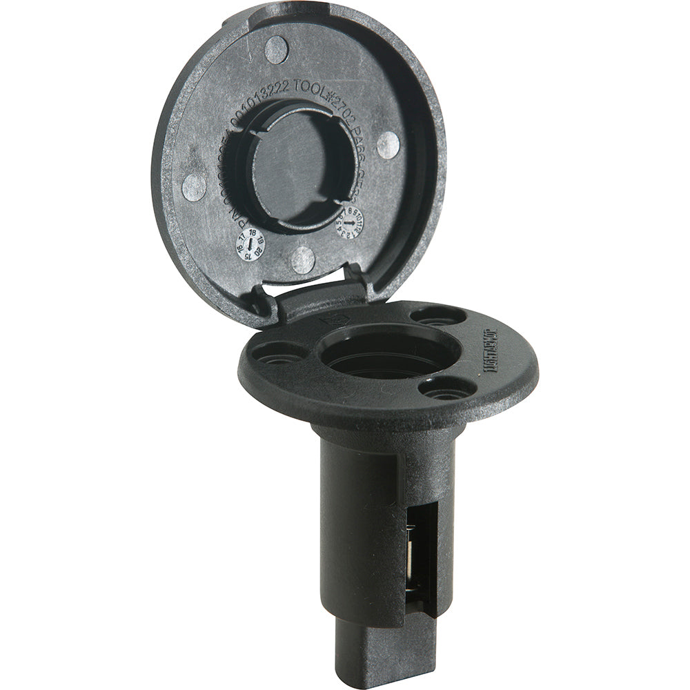 Attwood LightArmor Plug-In Base - 2 Pin - Black - Round [910R2PB-7] - Sea & Tech Outfitters Florida, LLC