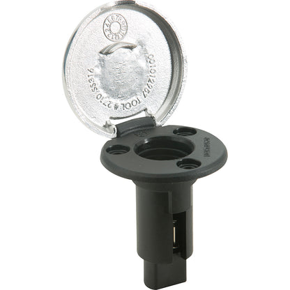 Attwood LightArmor Plug-In Base - 2 Pin - Stainless Steel - Round [910R2PSB-7] - Sea & Tech Outfitters Florida, LLC