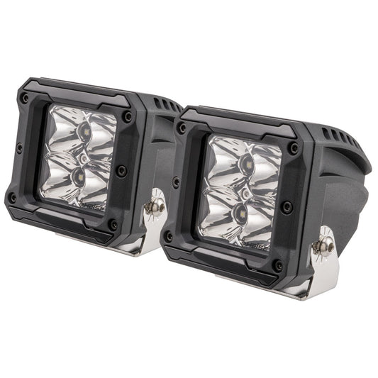 HEISE 4 LED Cube Light w/Harness - Spot Beam- 3" - 2 Pack [HE-HCL2S2PK] - Sea & Tech Outfitters Florida, LLC