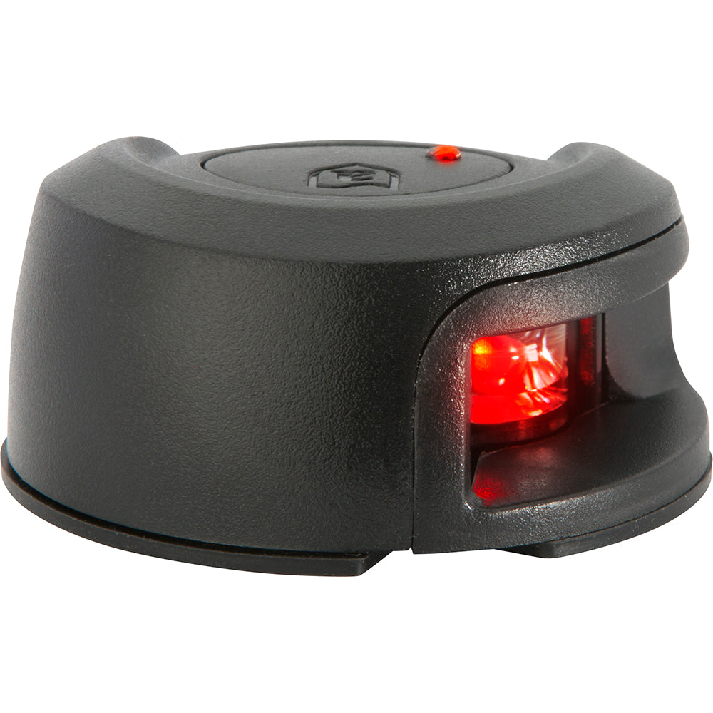 Attwood LightArmor Deck Mount Navigation Light - Black Composite - Port (red) - 2NM [NV2012PBR-7] - Sea & Tech Outfitters Florida, LLC