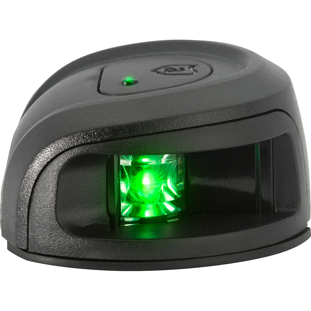 Attwood LightArmor Deck Mount Navigation Light - Black Composite - Starboard (green) - 2NM [NV2012PBG-7] - Sea & Tech Outfitters Florida, LLC