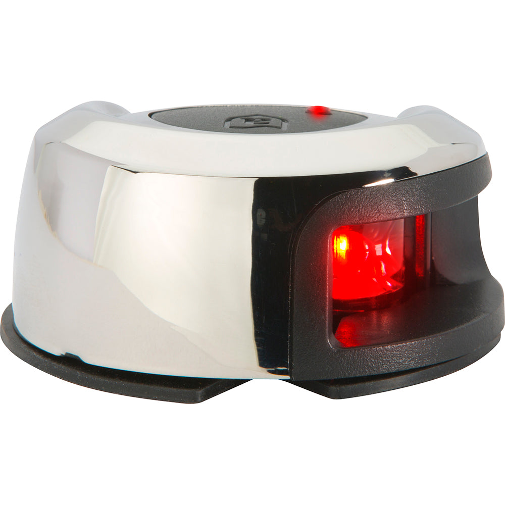 Attwood LightArmor Deck Mount Navigation Light - Stainless Steel - Port (red) - 2NM [NV2012SSR-7] - Sea & Tech Outfitters Florida, LLC