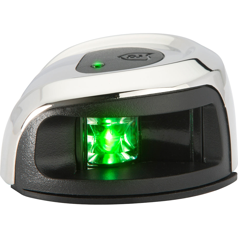 Attwood LightArmor Deck Mount Navigation Light - Stainless Steel - Starboard (green) - 2NM [NV2012SSG-7] - Sea & Tech Outfitters Florida, LLC