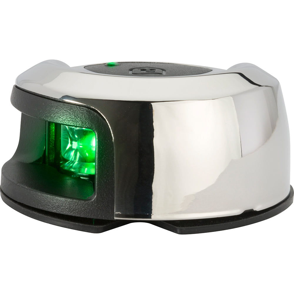 Attwood LightArmor Deck Mount Navigation Light - Stainless Steel - Starboard (green) - 2NM [NV2012SSG-7] - Sea & Tech Outfitters Florida, LLC