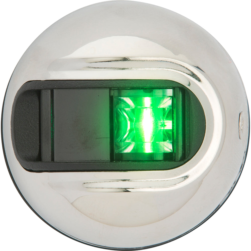 Attwood LightArmor Vertical Surface Mount Navigation Light - Starboard (Green) - Stainless Steel - 2NM [NV3012SSG-7] - Sea & Tech Outfitters Florida, LLC