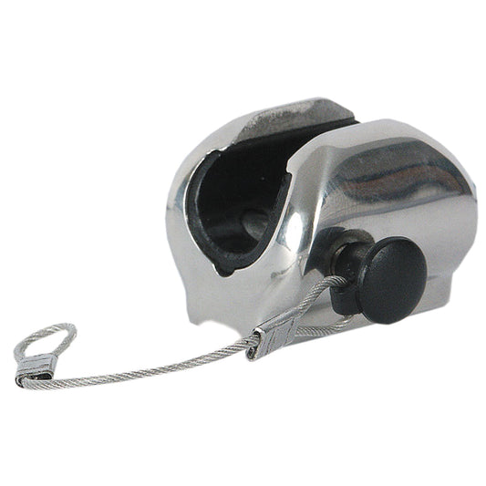 TACO Concave Deck Hinge w/Pin  Lanyard - Fits 7/8" Tube [F13-0242/244BN-1] - Sea & Tech Outfitters Florida, LLC