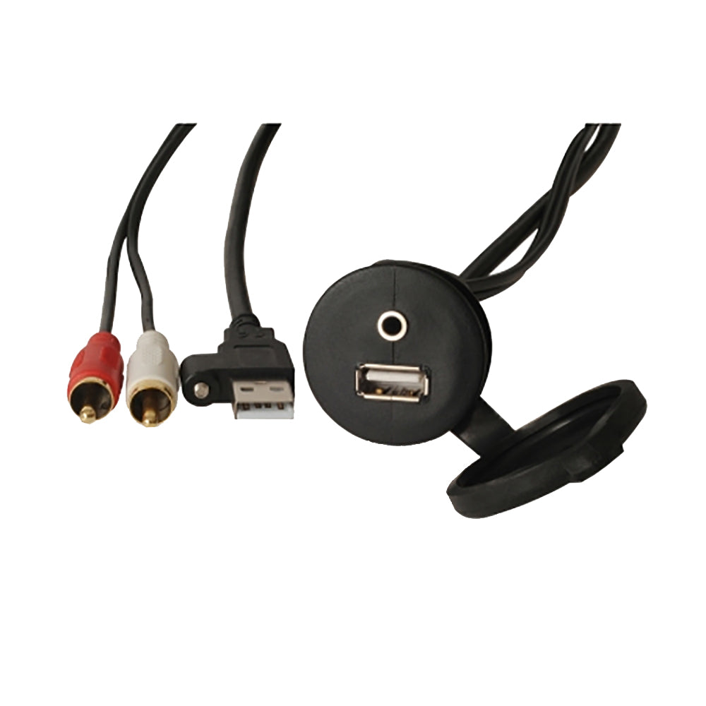 Fusion MS-CBUUSB3.5 Panel Mount USB  3.5mm Headphone Jack [010-12381-00] - Sea & Tech Outfitters Florida, LLC