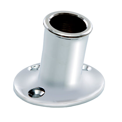 Whitecap Top-Mounted Flag Pole Socket CP/Brass - 3/4" ID [S-5001] - Sea & Tech Outfitters Florida, LLC