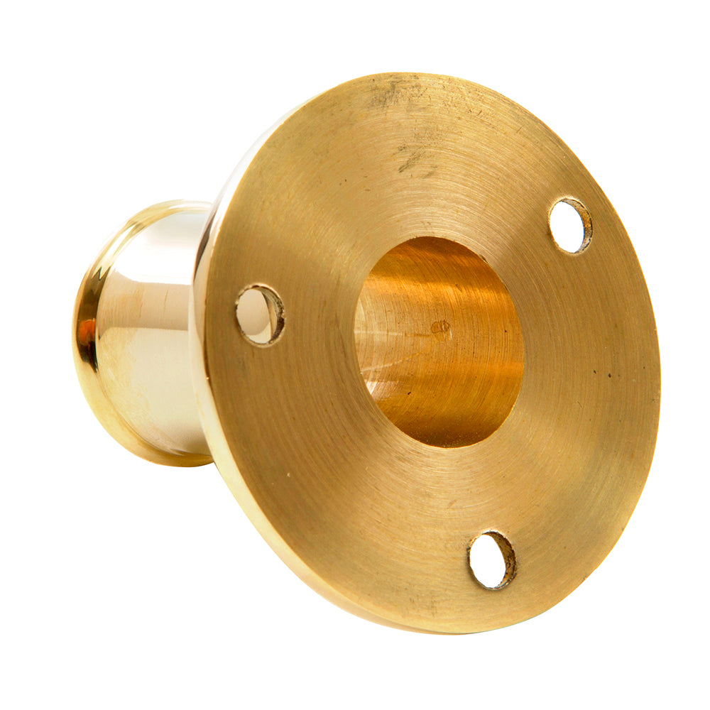 Whitecap Top-Mounted Flag Pole Socket Polished Brass - 3/4" ID [S-5001B] - Sea & Tech Outfitters Florida, LLC