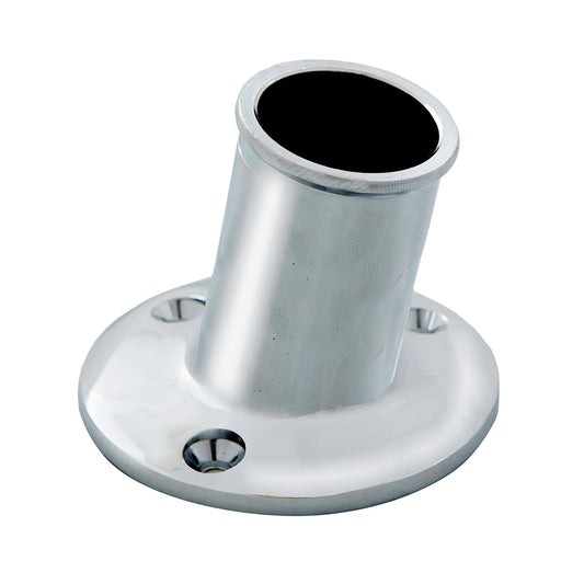 Whitecap Top-Mounted Flag Pole Socket CP/Brass - 1" ID [S-5002] - Sea & Tech Outfitters Florida, LLC