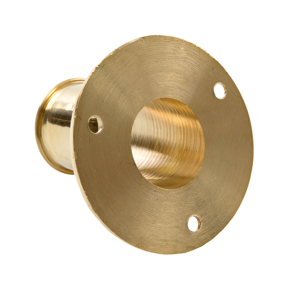 Whitecap Top-Mounted Flag Pole Socket Polished Brass - 1" ID [S-5002B] - Sea & Tech Outfitters Florida, LLC