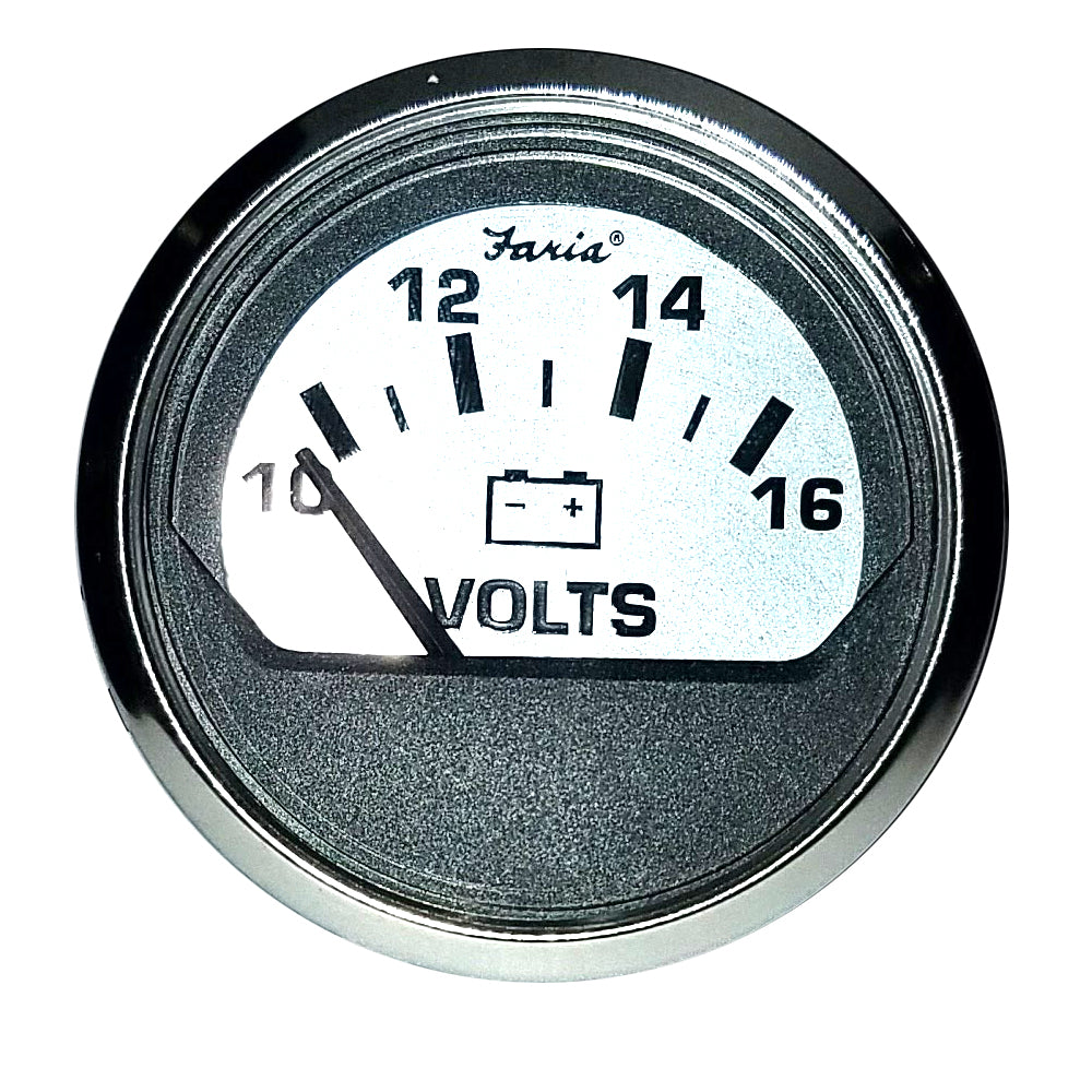 Faria Spun Silver 2" Voltmeter [16023] - Sea & Tech Outfitters Florida, LLC