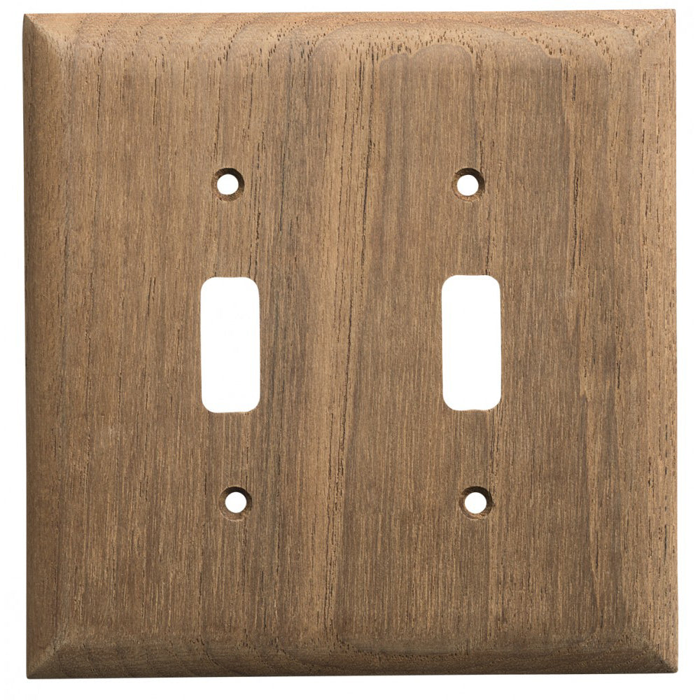 Whitecap Teak 2-Toggle Switch/Receptacle Cover Plate [60176] - Sea & Tech Outfitters Florida, LLC