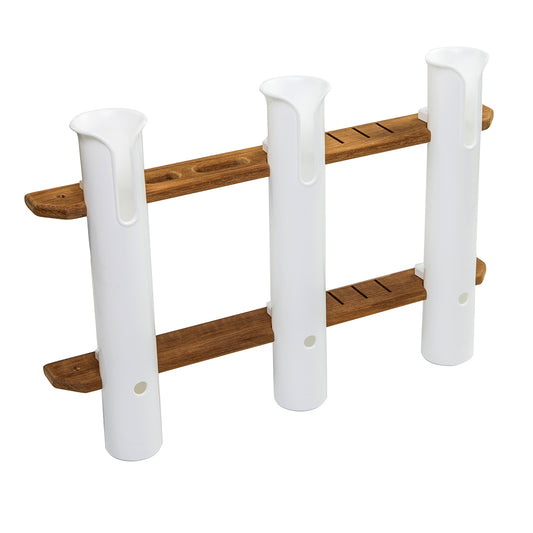 Whitecap Teak 3-Rod Tournament Storage Rack [63449] - Sea & Tech Outfitters Florida, LLC