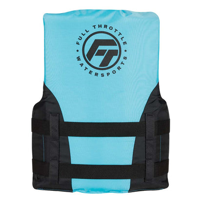 Full Throttle Teen Nylon Life Jacket - Aqua/Black [112200-505-010-22]