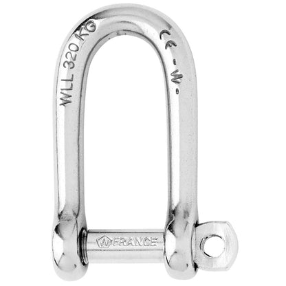 Wichard Self-Locking Long D Shackle - Diameter 6mm - 1/4" [01213]