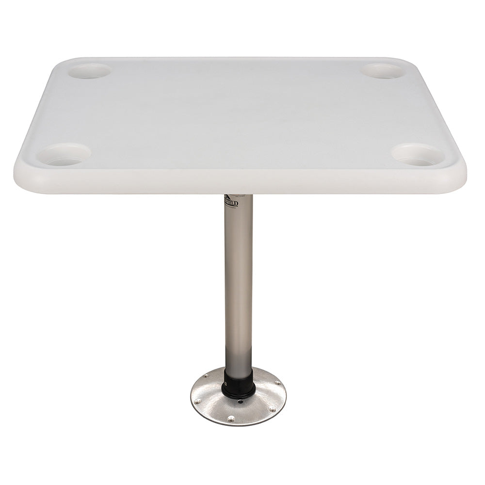 Springfield 16" x 28" Rectangle Table Package - White Thread-Lock [1690107]