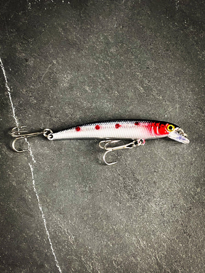 Outdoor Junction Series Skinny Long Hard Crankbait Sinking Minnow: Red