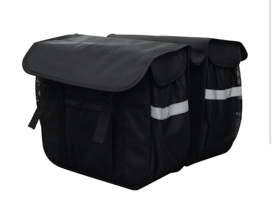 REVIBIKES® Black Pannier Set for Cheetah Mini and Runabout .2, 50L capacity, water-resistant.