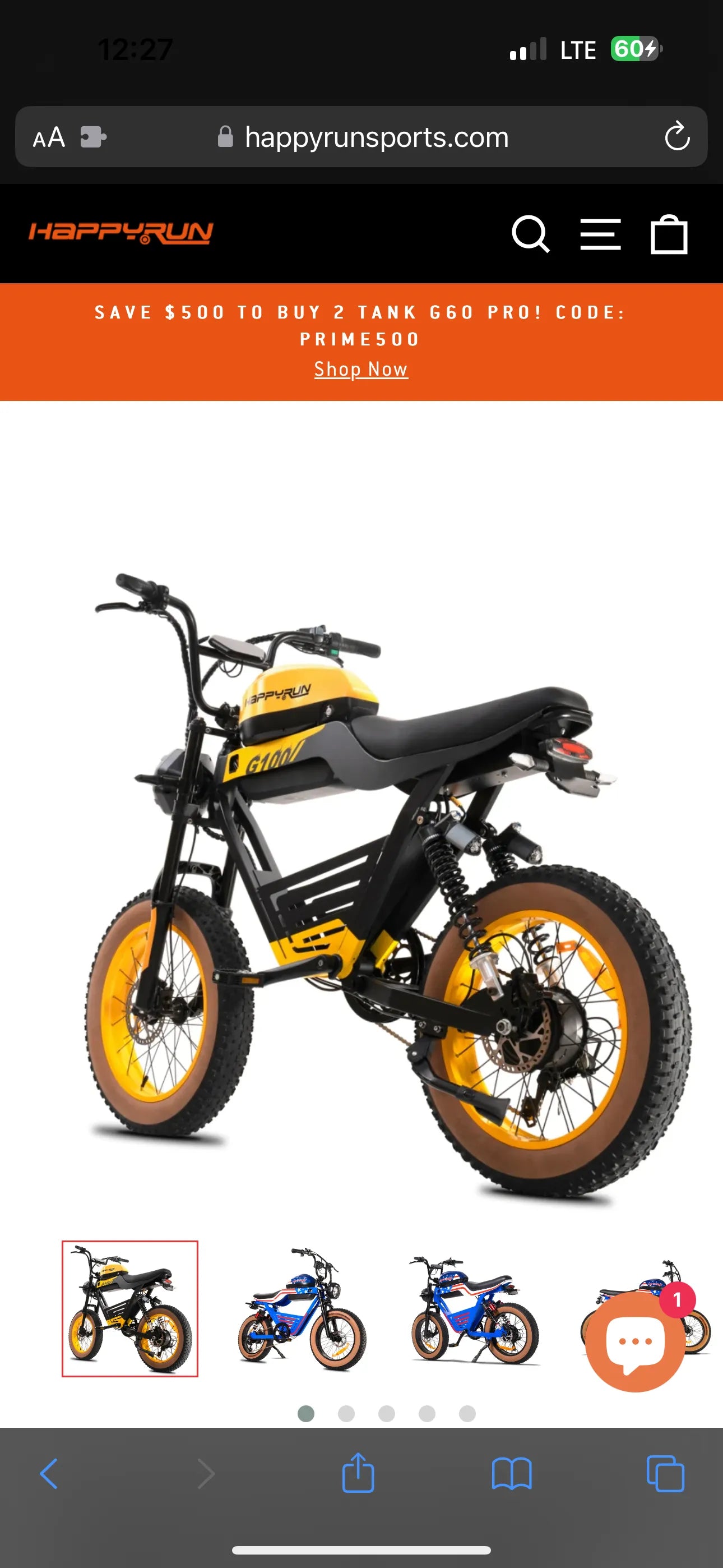 | Happy Run G100 E-Bike | Dual Battery | Performance & Competition Rated |