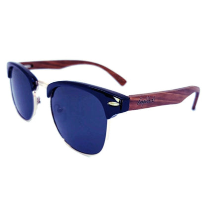 Engleberts Real Walnut Wood Club Style Sunglasses, Polarized Lenses