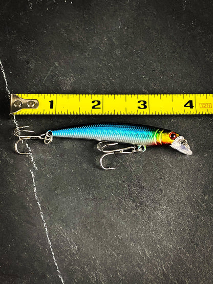 Outdoor Junction Series Skinny Long Hard Crankbait Sinking Minnow: Blu