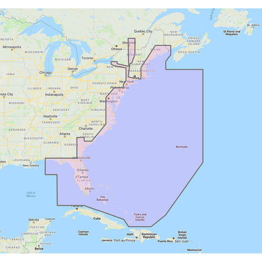 Furuno U.S. East Coast, Bahamas &amp; Bermuda - Vector Charts &amp; St